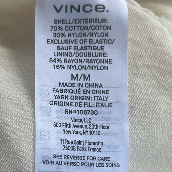 VINCE Textured Knit Square-Neck Dress Cream Size Medium Great Condition - Picture 14 of 14